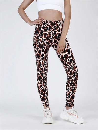 INDJXND Sportiniai antblauzdžiai Moteriški spausdinti pėdkelnės Joga Kelnės Sporto Apranga Moteriška treniruotė Moterų iki kulkšnių Lieknas pavasaris, karštas ruduo