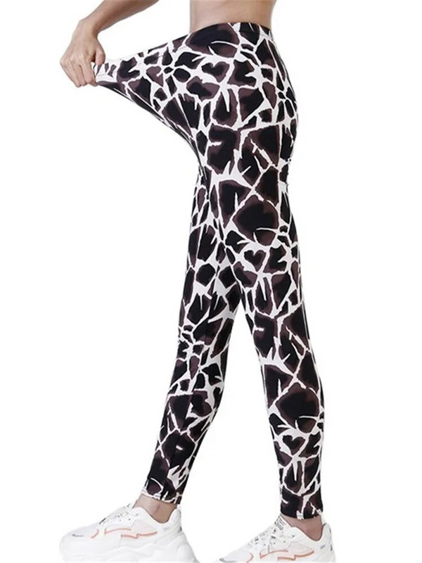 INDJXND Sportiniai antblauzdžiai Moteriški spausdinti pėdkelnės Joga Kelnės Sporto Apranga Moteriška treniruotė Moterų iki kulkšnių Lieknas pavasaris, karštas ruduo