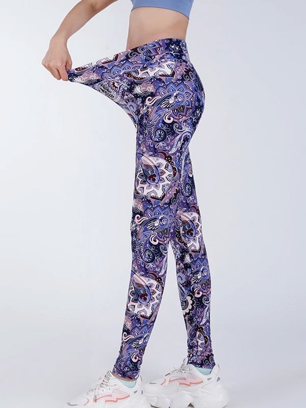 CUHAKCI Дамски чорапогащник с висока талия Фитнес облекло Йога панталони с щампа кашу Клинове Секси тренировъчни фитнес леггинси Дамски горещи 2022 г.