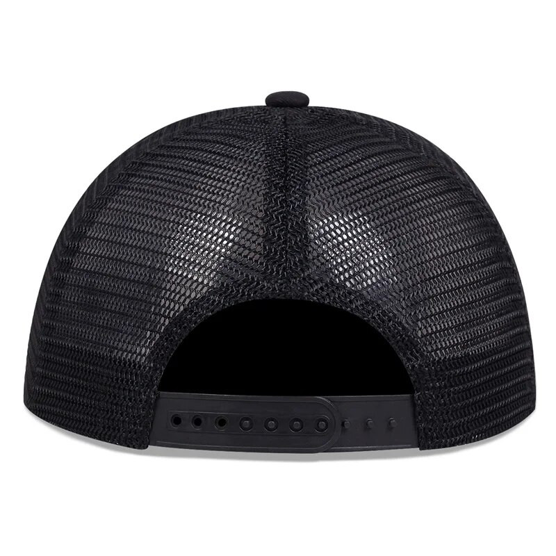 Șapci de baseball cu broderie de lup negru hip hop, șapci de vară cu plasă snapback, pentru femei, bărbați, casquette șapcă de camioner