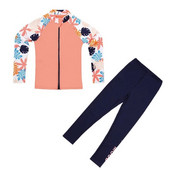 Костюм от две части за момиче с големи размери Бански костюм Детски бански костюм с дълги панталони с дълъг ръкав Нов детски слънцезащитен плажен костюм за 2023 г.