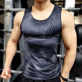 Muški prsluk za trčanje Gym majica Muška brzosušeća uska sportska majica bez rukava Majica za bodybuilding Odjeća za vježbanje Rastezljiva muška