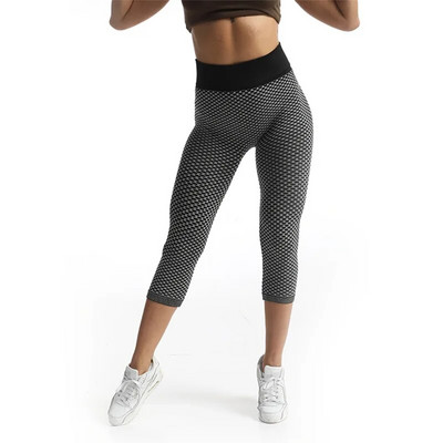 YSDNCHI Push Up Leggings Дишащи тренировъчни Capris Sport Leggins Безшевни високи талии до средата на прасеца Дамско облекло за фитнес Йога