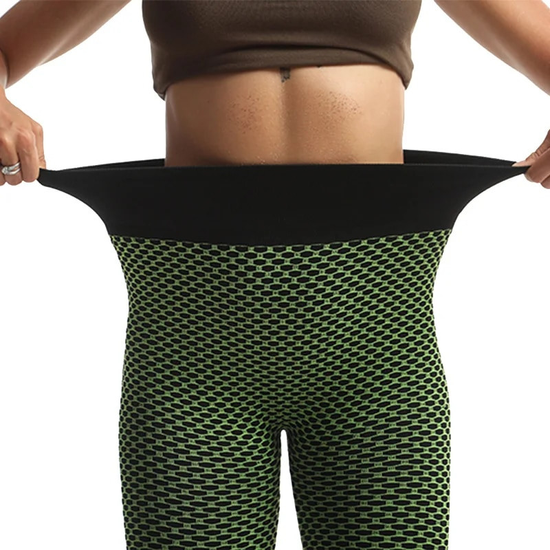 YSDNCHI Push Up Leggings Дишащи тренировъчни Capris Sport Leggins Безшевни високи талии до средата на прасеца Дамско облекло за фитнес Йога