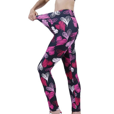 YGYEEG Йога панталони Дамски клинове Фитнес Висока талия Фитнес Push Up Твърди тренировъчни щампани листа Еластични дишащи дамски дрехи
