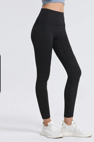 Спортни клинове Дамски безшевни панталони за йога, джоб с висока талия, без предно усещане за голи клинове, фитнес, фитнес, чорапогащи, дамски дрехи