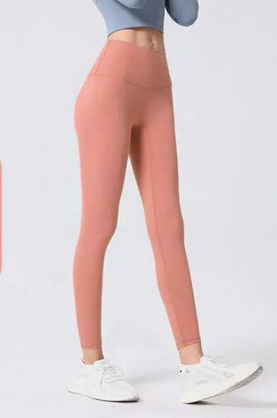 Спортни клинове Дамски безшевни панталони за йога, джоб с висока талия, без предно усещане за голи клинове, фитнес, фитнес, чорапогащи, дамски дрехи