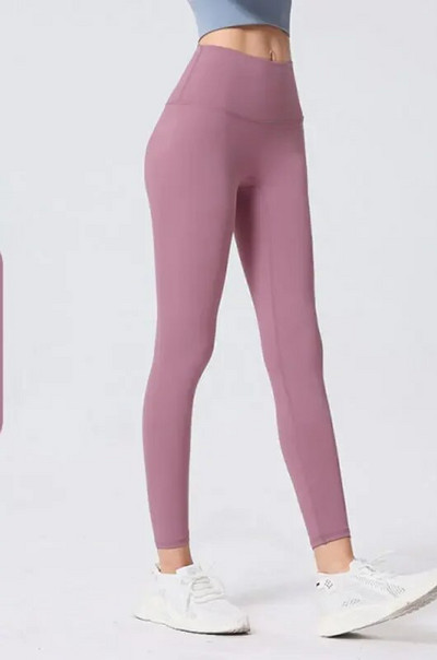 Спортни клинове Дамски безшевни панталони за йога, джоб с висока талия, без предно усещане за голи клинове, фитнес, фитнес, чорапогащи, дамски дрехи