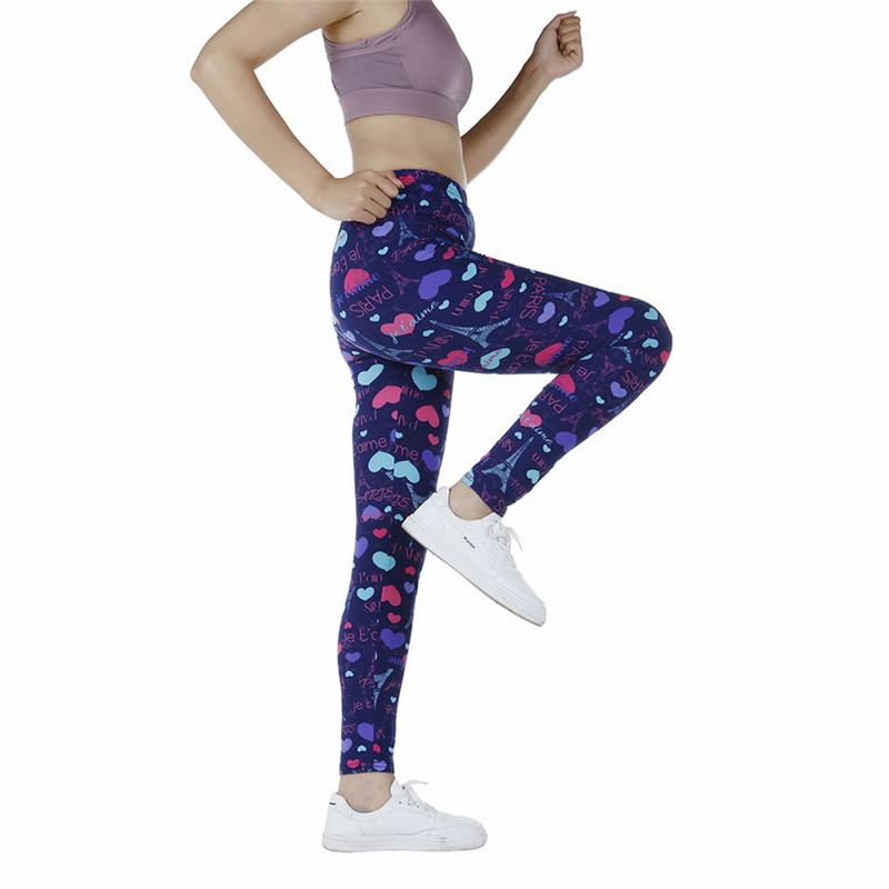 YGYEEG Клинове с любовни писма Спорт Дамски фитнес Push Up Йога панталони Висока талия Тренировка Бягане Спортно облекло Фитнес чорапогащи Облекло