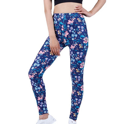 YGYEEG sztreccs poliészter nyomtatott ruházat női jóga nadrág magas derekú fitnesz harisnya edzőterem vékony leggings elasztikus futónadrág
