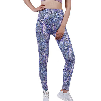 YGYEEG sztreccs poliészter nyomtatott ruházat női jóga nadrág magas derekú fitnesz harisnya edzőterem vékony leggings elasztikus futónadrág