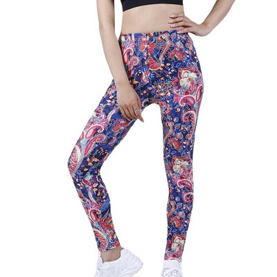 YGYEEG sztreccs poliészter nyomtatott ruházat női jóga nadrág magas derekú fitnesz harisnya edzőterem vékony leggings elasztikus futónadrág