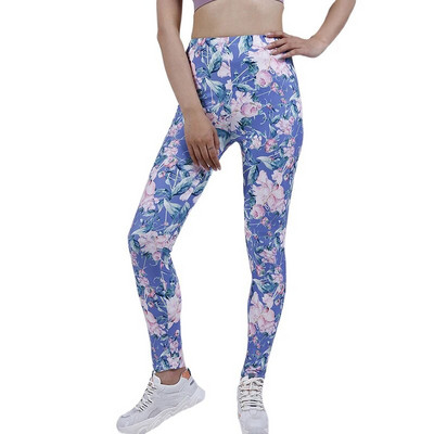 YGYEEG sztreccs poliészter nyomtatott ruházat női jóga nadrág magas derekú fitnesz harisnya edzőterem vékony leggings elasztikus futónadrág