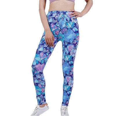 YGYEEG sztreccs poliészter nyomtatott ruházat női jóga nadrág magas derekú fitnesz harisnya edzőterem vékony leggings elasztikus futónadrág