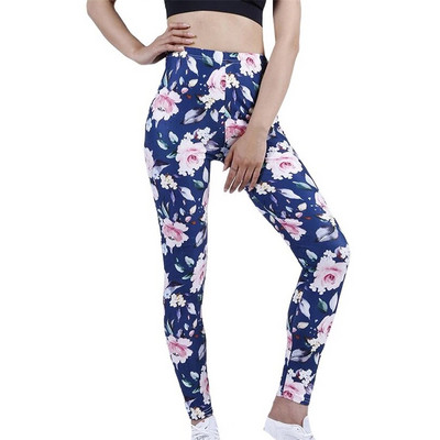 YGYEEG sztreccs poliészter nyomtatott ruházat női jóga nadrág magas derekú fitnesz harisnya edzőterem vékony leggings elasztikus futónadrág
