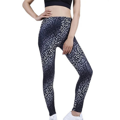 YGYEEG sztreccs poliészter nyomtatott ruházat női jóga nadrág magas derekú fitnesz harisnya edzőterem vékony leggings elasztikus futónadrág