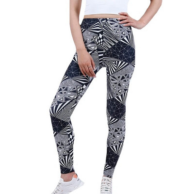 YGYEEG sztreccs poliészter nyomtatott ruházat női jóga nadrág magas derekú fitnesz harisnya edzőterem vékony leggings elasztikus futónadrág