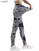 VIIANLES тренировъчни леггинси, дамски чорапогащник с висока талия, спортни клинове, дамски черни триъгълни райета, йога панталони, облекло за фитнес 2022