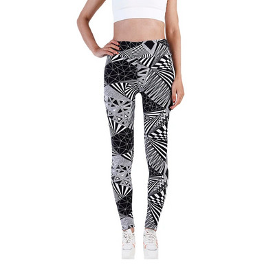 VIIANLES тренировъчни леггинси, дамски чорапогащник с висока талия, спортни клинове, дамски черни триъгълни райета, йога панталони, облекло за фитнес 2022