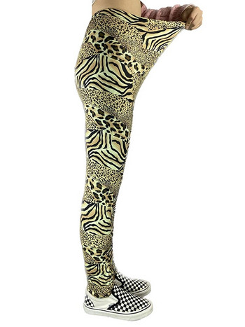 YGYEEG Нов еластичен клин с лицева опора, секси дамски щампа с леопард, меки еластични панталони с висока талия, йога фитнес, дамско облекло