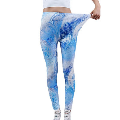 YGYEEG Tie Dye Tajice za fitness Cvjetni print Ležerne žene Mekane rastezljive, atraktivne proljetne Push UP tajice za teretanu Odjeća za jogu