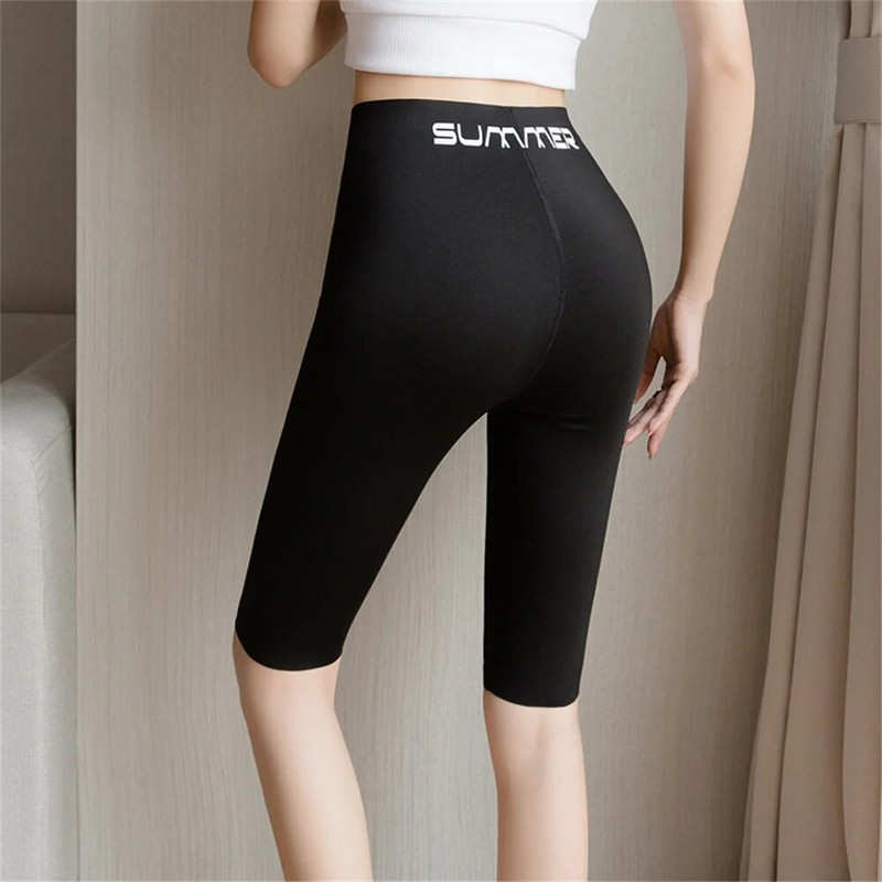 Ljetne bešavne tajice Ženske slova Visokog struka Biciklizam Jogging Fitness kratke hlače Odjeća Modna tanka elastična Push Up Yoga Uska