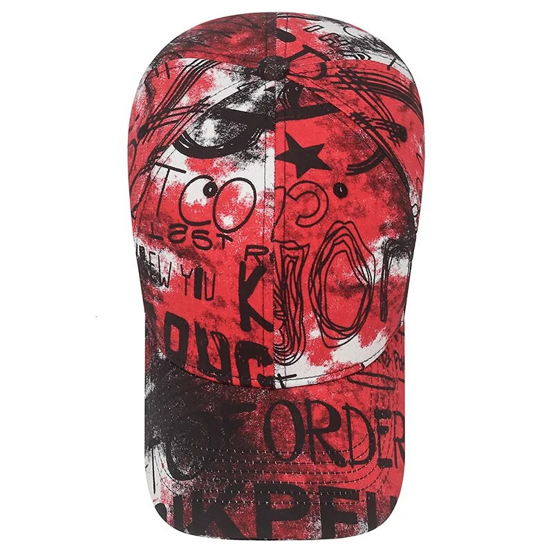 Naujas šaunios mados graffiti moterų vyriškos kepuraitės, moteriškos vyriškos skrybėlaitės beisbolo kepuraitės Street Trend kepurė nuo saulės moterims, vyrams