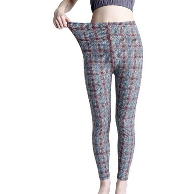 INDJXND Grid Leggings Sportske ženske fitness Push Up joga hlače visokog struka Tajice za trčanje Elastična odjeća za teretanu do gležnja