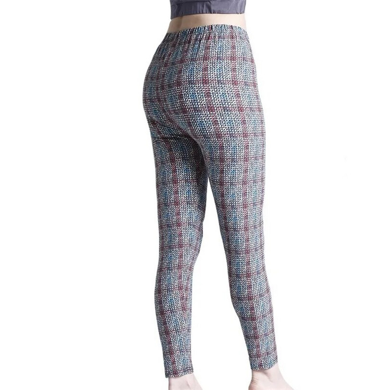 INDJXND Grid Leggings Sportske ženske fitness Push Up joga hlače visokog struka Tajice za trčanje Elastična odjeća za teretanu do gležnja