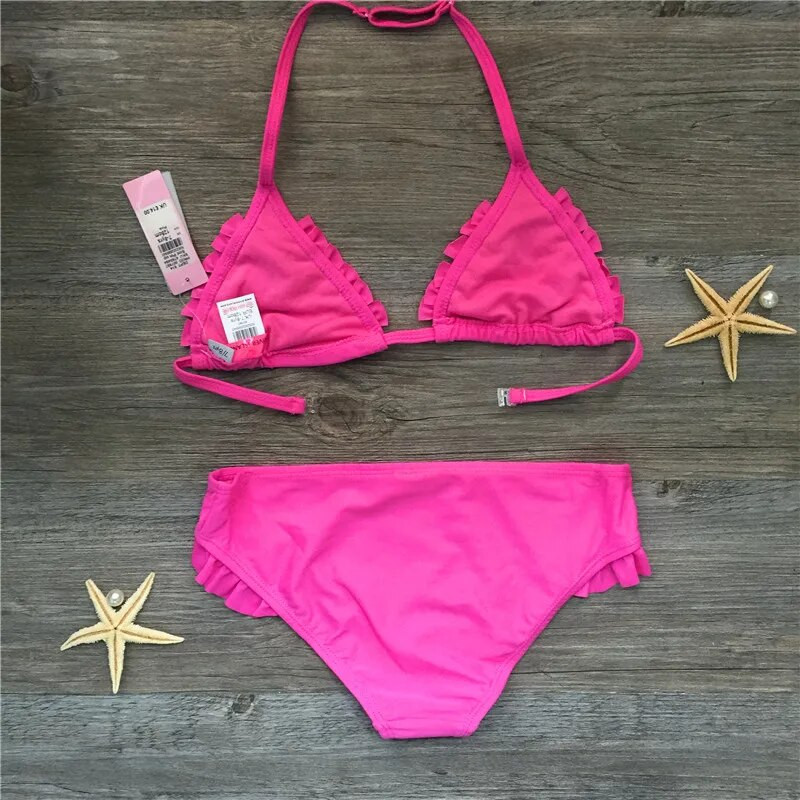 5-12 години Детски бански костюми с лък за момичета Бански костюми за бебета, деца Biquini Infantil Бански костюми Бикини за момиче 2020 г. Нов летен бански костюм