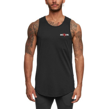 Καλοκαιρινό ανδρικό διχτυωτό αναπνεύσιμο γιλέκο με λεπτή εφαρμογή Bodybuilding Fitness Μπλούζες γυμναστικής για τρέξιμο εσώρουχο Αμάνικο αθλητικό πουκάμισο