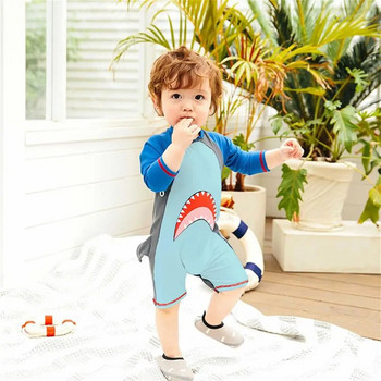 Παιδικό μονοκόμματο μαγιό Cute Shark για μωρά/παιδιά Αγόρια και κορίτσια Μαγιό Fast Dry μαγιό