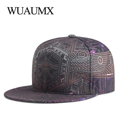 Wuaumx divat nyári baseballsapka férfiaknak női hip-hop kalap sport gördeszka lapos csúcsú kalap Bone snapback sapkák Casquette homme