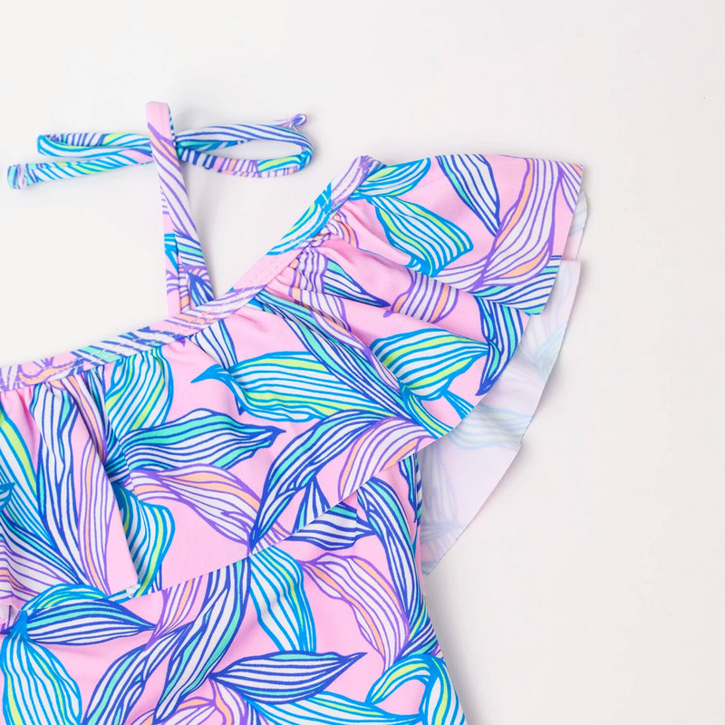 2024 m. lapeliais raštas mergaičių vientisas maudymosi kostiumėlis vasarinis vaikiškas maudymosi kostiumėlis mergaitėms 6–14 metų vaikams Vaikiškas maudymosi kostiumėlis Monokini A273