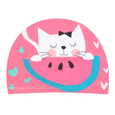 Jaunas jaukas Anime bērnu ūdensnecaurlaidīgas peldcepures Aizsargājošas ausis Gari mati Sporta peldbaseina cepure multfilmas peldcepures bērniem