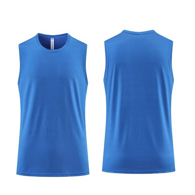 Bėgimą atspindinčios sportinės liemenės Vyrams Vasaros plonas ledinis šilkas Greitai džiūstantys marškinėliai be rankovių Krepšinio treniruotės kūno rengybos drabužiai