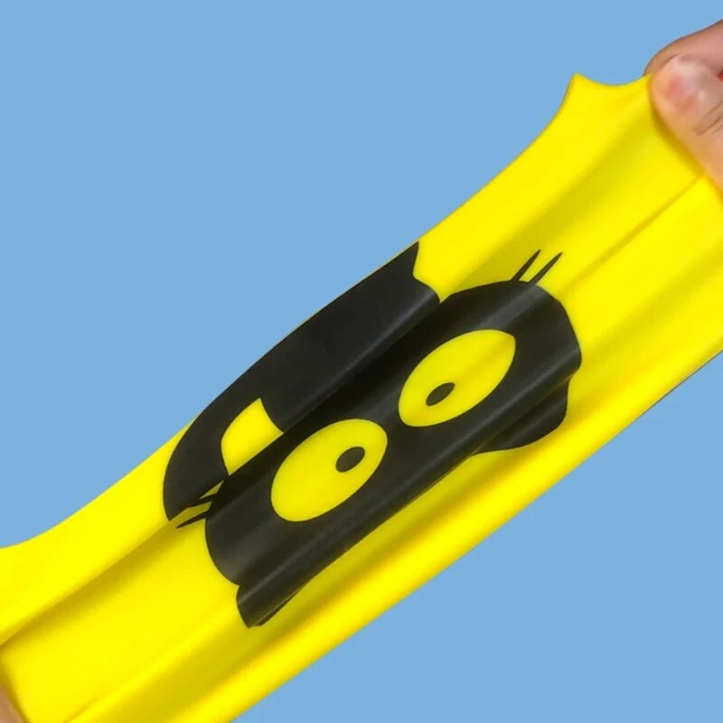 Удебелена анимационна котешка шапка за плуване Еластична силиконова водоустойчива дълга коса Ушите защитават личността Шапки за плуване за жени Момичета