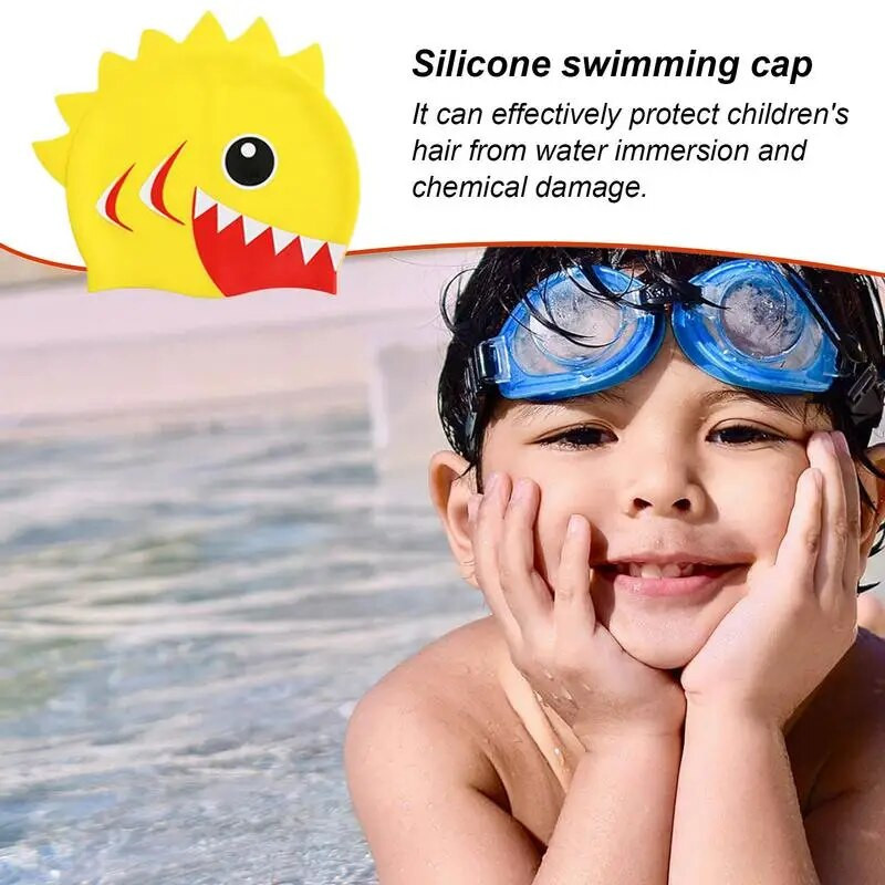 Miela plaukimo elastinga silikoninė plaukimo baseino maudykla S Vaikai Mergaitės Berniukai Neperšlampami Ausų Apsauginiai Nardymo kepurė vasarai