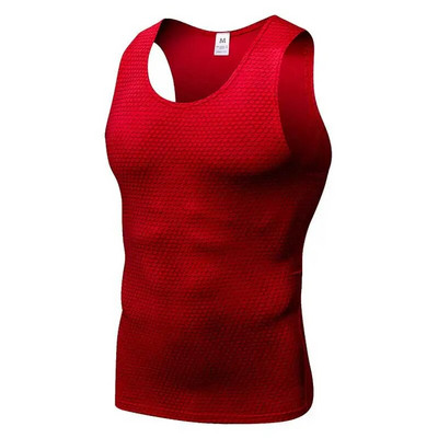 Мъжка тениска Pro Quick Dry GYM Tank Compress Fitness Exercise Top Sport Run Vest Workout Tee Yoga Beach Basketball Plus Size 4021