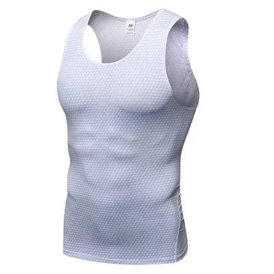 Мъжка тениска Pro Quick Dry GYM Tank Compress Fitness Exercise Top Sport Run Vest Workout Tee Yoga Beach Basketball Plus Size 4021