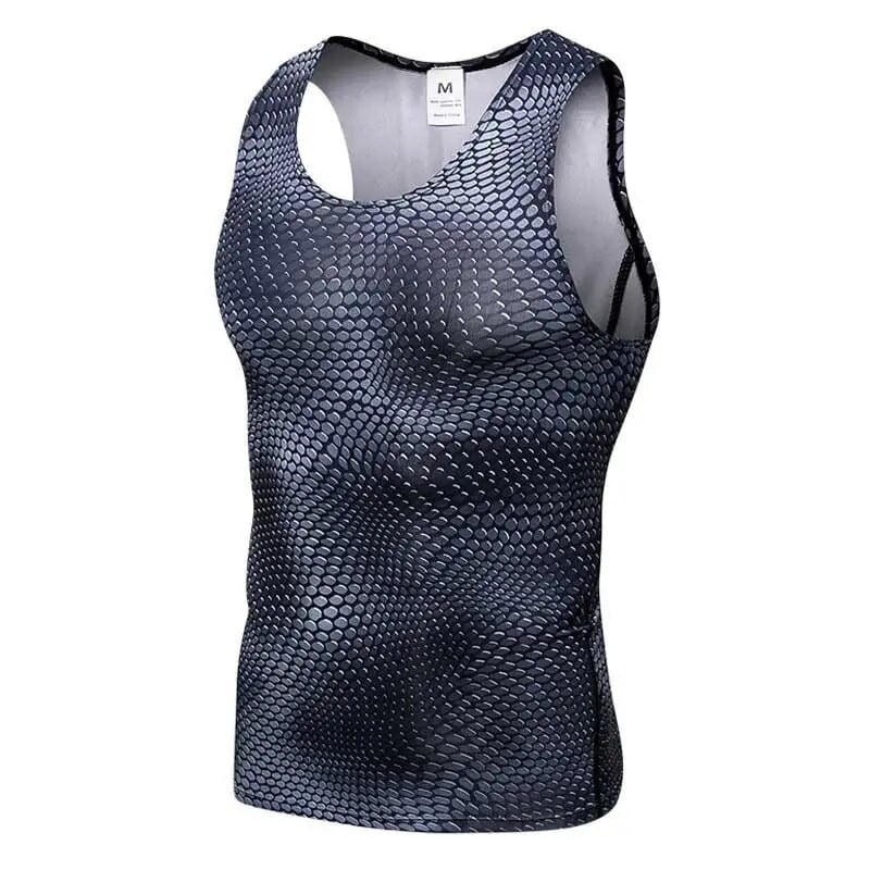 Мъжка тениска Pro Quick Dry GYM Tank Compress Fitness Exercise Top Sport Run Vest Workout Tee Yoga Beach Basketball Plus Size 4021