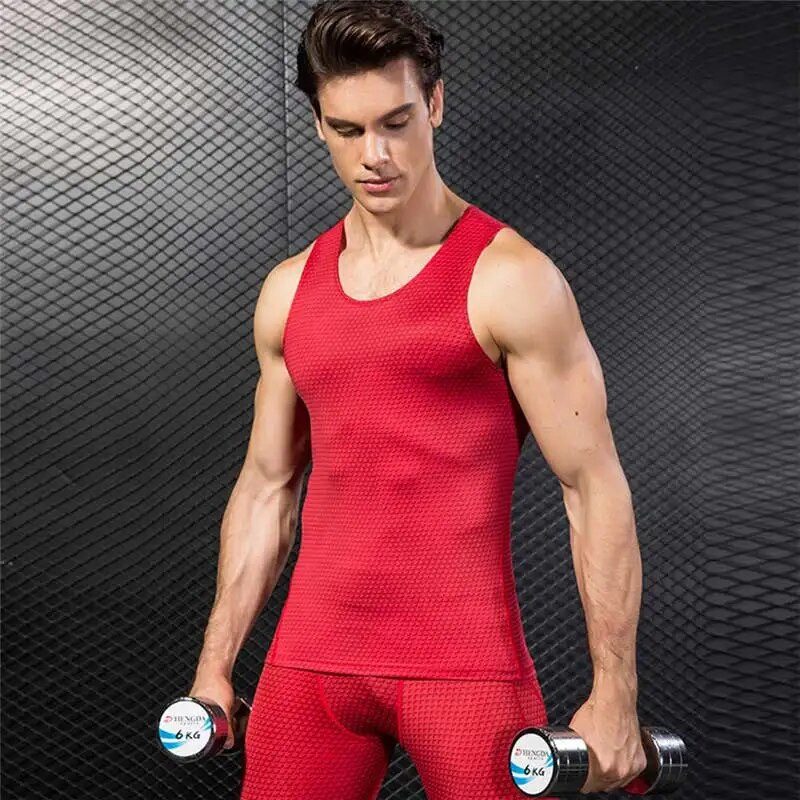 Мъжка тениска Pro Quick Dry GYM Tank Compress Fitness Exercise Top Sport Run Vest Workout Tee Yoga Beach Basketball Plus Size 4021