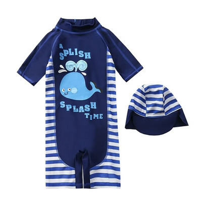 Peldkostīms zēnam, viengabalains peldkostīms ar garām piedurknēm, bērnu dinozauru kombinezoni, bērnu peldkostīmi zēniem pludmales zīdaiņu peldkostīmi