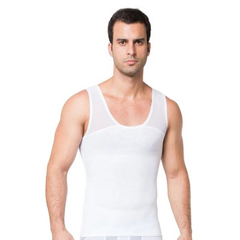 Ανδρικά διχτυωτά Shapewear Slimming Body Shaper Κορσές ελέγχου κοιλιακούς Εσώρουχα με συμπίεση πουκάμισο γυμναστικής Μπλουζάκια