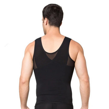 Ανδρικά διχτυωτά Shapewear Slimming Body Shaper Κορσές ελέγχου κοιλιακούς Εσώρουχα με συμπίεση πουκάμισο γυμναστικής Μπλουζάκια