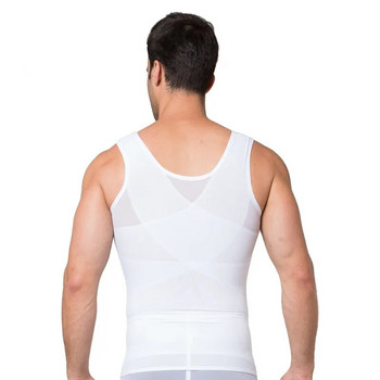 Мъжко мрежесто оформящо облекло за отслабване Body Shaper Abdominal Control Corset Thin Fitness Body Бельо Компресионна риза Тренировка Потници