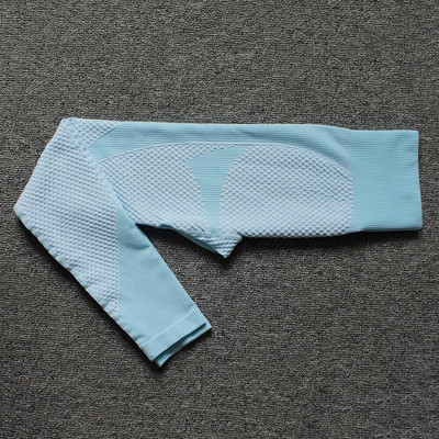 Bešavne rebraste sportske tajice s visokim strukom Slim Fit Sivo ružičaste joga hlače za trčanje za žene Gym Fitness tajice Push Up