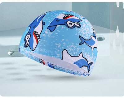 Bērnu peldcepure zēniem un meitenēm bērnu multfilmu bērnu peldcepure meitenēm ērta peldcepure