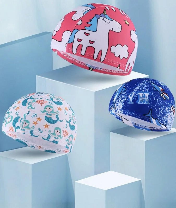 Bērnu peldcepure zēniem un meitenēm bērnu multfilmu bērnu peldcepure meitenēm ērta peldcepure