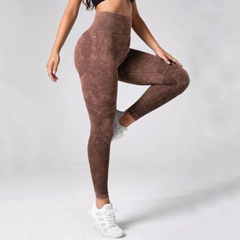 2023 Дамски клинове Washing Yoga Pants Bubble Butt Push Up Fitness Legging High Waist Scrunch Tight Mujer Gym Seamless Legging